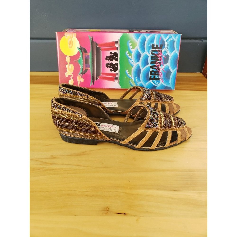 90s Frankie‎ and Baby Beaded Sandals - Picture 3 of 7